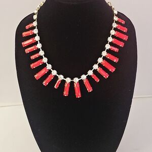 Amrita Singh Red and Gold Statement Necklace
